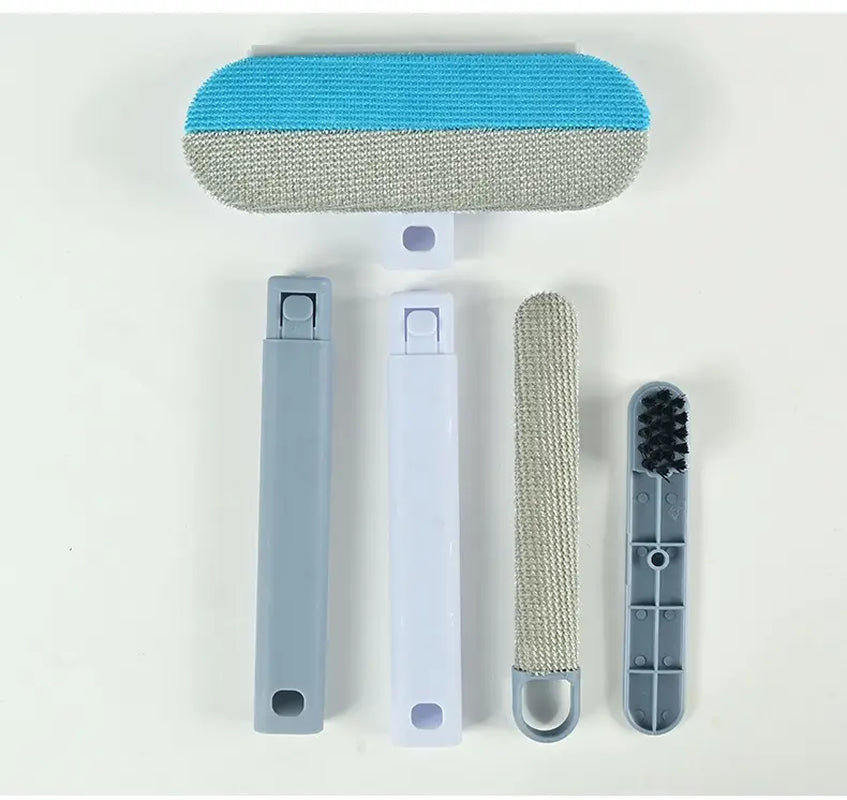 Pet Hair Remover Brush for Couch, Carpet and Clothes, Reusable Lint Brush with Long Handle, Includes 2 Brushes