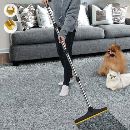 Adjustable Cat Hair Remover and Pet Cleaning Brush with Hanging Ring - Effective Tool for Carpets and Floors, Ideal Valentine's Day Gift