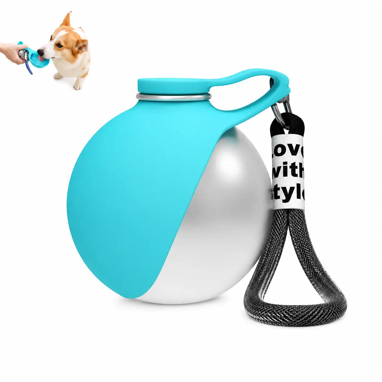 PAWCHUM Durable Construction Dog Water Bottle - Spill-Proof, Mess-Free, Portable Hydration On-The-Go for All-Terrain Travel, Easy Single-Handed Operation, Leak-Free Performance