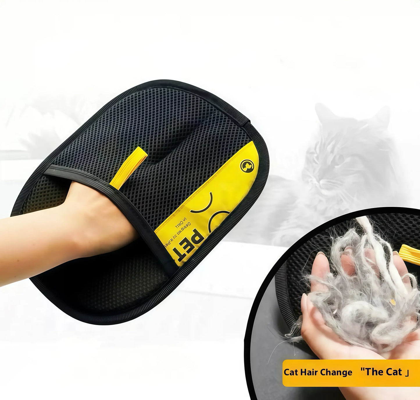 Electrostatic Pet Hair Removal Gloves - Reusable Grooming Tool for Cats and Dogs, Ideal for Furniture, Carpets, and Car Seats
