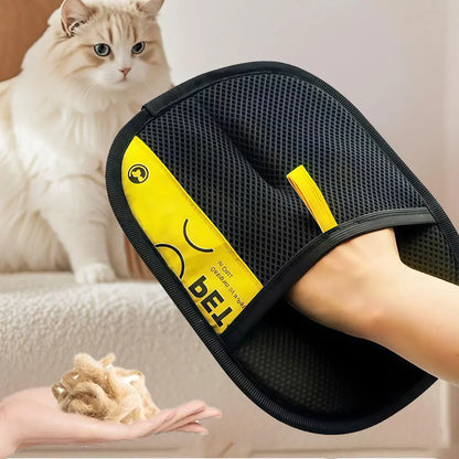 Electrostatic Pet Hair Removal Gloves - Reusable Grooming Tool for Cats and Dogs, Ideal for Furniture, Carpets, and Car Seats