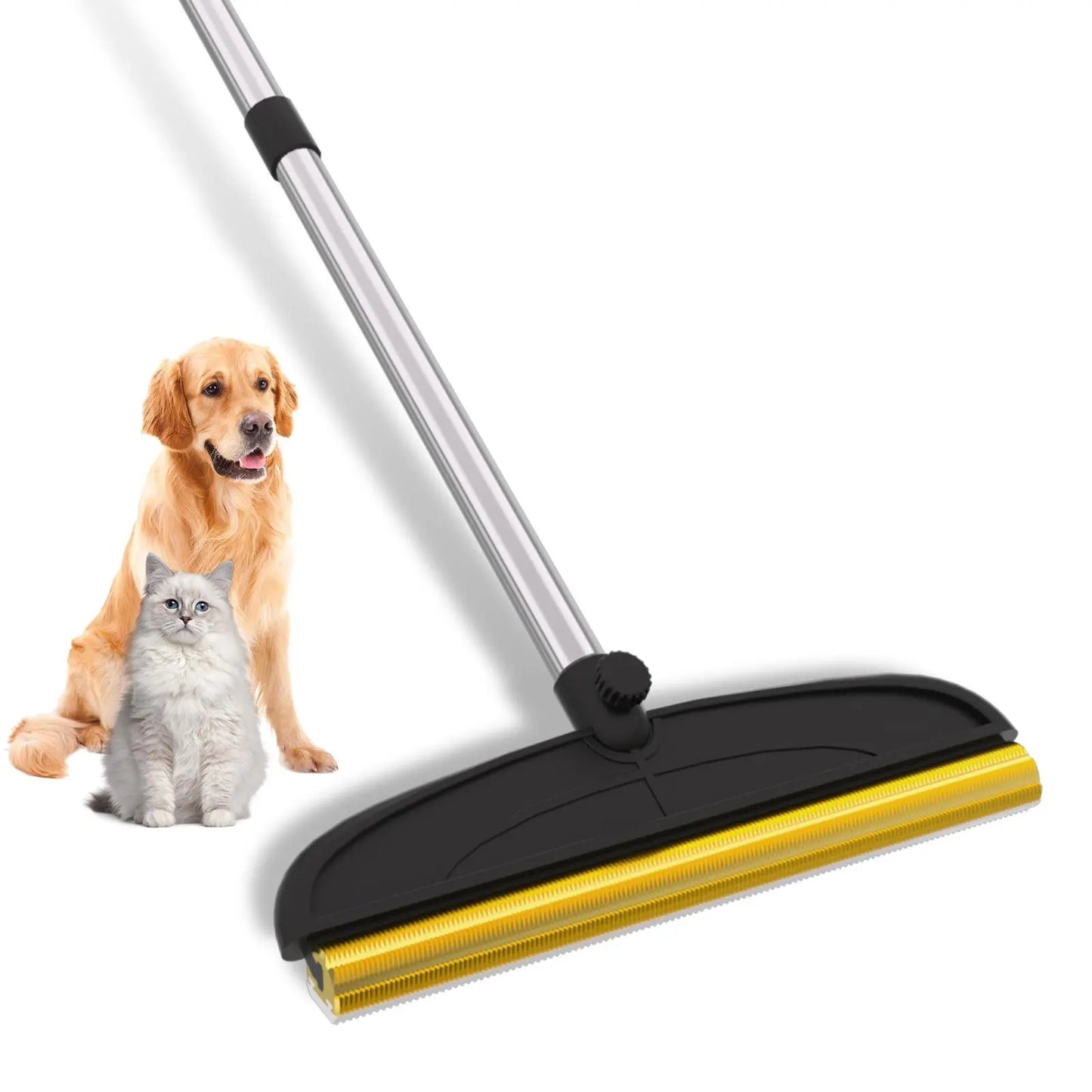 Adjustable Cat Hair Remover and Pet Cleaning Brush with Hanging Ring - Effective Tool for Carpets and Floors, Ideal Valentine's Day Gift