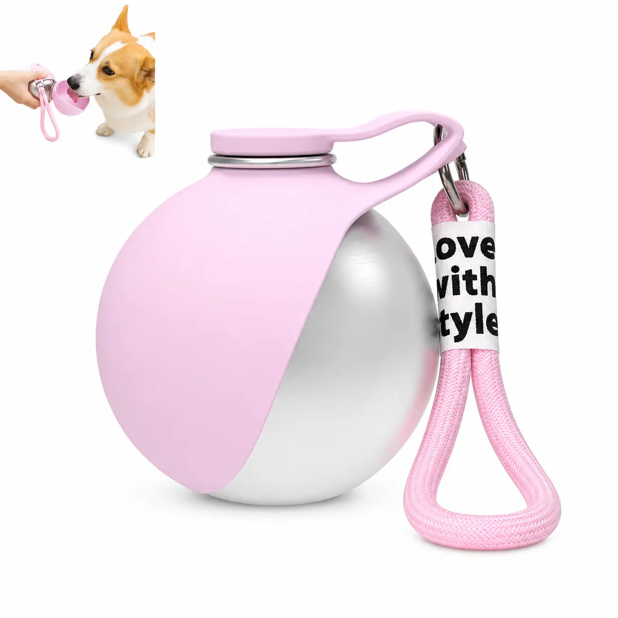 PAWCHUM Durable Construction Dog Water Bottle - Spill-Proof, Mess-Free, Portable Hydration On-The-Go for All-Terrain Travel, Easy Single-Handed Operation, Leak-Free Performance